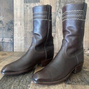 Lucchese San Antonio Vintage Stovepipe Western Cowboy Boots Mens 9.5 EE